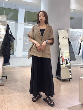 「LOWRYS FARM（ローリーズファーム）のアイテム（ジャケット/アウター）」を使った、あわちゃんさん（レディース・163cm）の夏コーディネート