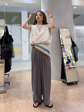 「アイテム（バンダナ/スカーフ）」を使った、あわちゃんさん（レディース・163cm・20代）の夏コーディネート