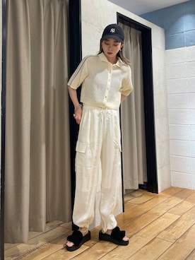 「アイテム（キャップ）」を使った、あわちゃんさん（レディース・164cm・20代）の春コーディネート