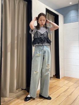 「アイテム（その他トップス）」を使った、あわちゃんさん（レディース・163cm・20代）の春コーディネート