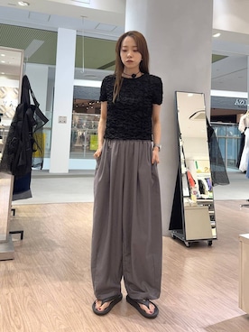 「高見え」｜「アイテム（パンツ）」を使った、あわちゃんさん（レディース・163cm）の夏コーディネート