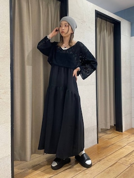 「アイテム（ニットキャップ/ビーニー）」を使った、あわちゃんさん（レディース・164cm・20代）の春コーディネート