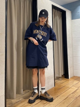 「アイテム（キャップ）」を使った、あわちゃんさん（レディース・164cm・20代）の春コーディネート