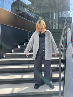 「UNIVERSAL OVERALL（ユニバーサルオーバーオール）のアイテム（サロペット/オーバーオール）」を使った、UNVERSALOVERALLTOKYOさん（レディース・154cm）の秋コーディネート