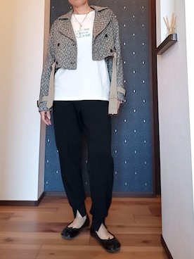 「OSMOSIS（オズモーシス）のアイテム（その他アウター）」を使った、muta੯ꔷ̀͡ᓑさん（レディース・159cm）の春コーディネート