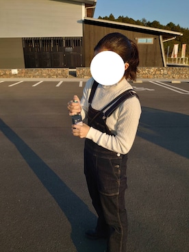 「byYOUANCE（バイユアンス）のアイテム（サロペット/オーバーオール）」を使った、rinさん（レディース・156cm）の冬コーディネート