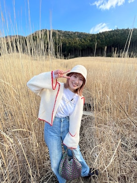 「RETRO GIRL（レトロガール）のアイテム（帽子）」を使った、jyagarico24さん（レディース・155cm）の春コーディネート