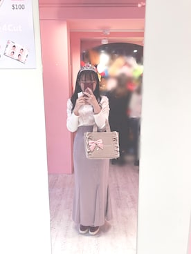 「アイテム（チャーム、ピンク系）」を使った、はるな🎀さん（レディース・158cm）の夏コーディネート
