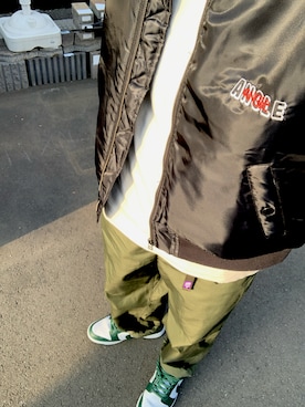 「northface」｜「アイテム（ジャケット/アウター）」を使った、inopi-chanさん（メンズ・176cm）の冬コーディネート