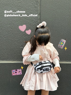 「3coins（3coins）のアイテム」を使った、yuzu☀︎さん（キッズ・120cm）の春コーディネート