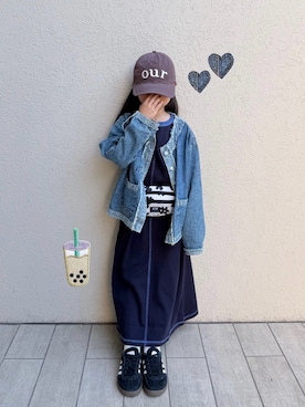 「MARKEY'S（マーキーズ）のアイテム」を使った、yuzu☀︎さん（キッズ・120cm）の春コーディネート