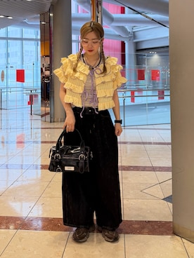 「HELLO.SANFRANCISCO（ハローサンフランシスコ）のアイテム」を使った、山田友香さん（レディース・156cm）の夏コーディネート