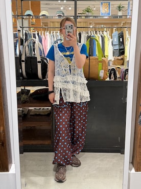 「HELLO.SANFRANCISCO（ハローサンフランシスコ）のアイテム」を使った、山田友香さん（レディース・156cm）の夏コーディネート