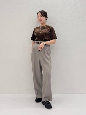 「ORiental TRaffic（オリエンタルトラフィック）のアイテム（ローファー）」を使った、risaさん（レディース・148cm）の秋コーディネート
