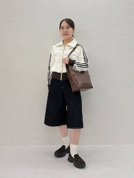「ORiental TRaffic（オリエンタルトラフィック）のアイテム（ローファー）」を使った、risaさん（レディース・148cm）の秋コーディネート