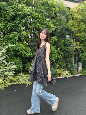 「アイテム（ワンピース/ドレス）」を使った、rinさん（レディース・161cm）の夏コーディネート