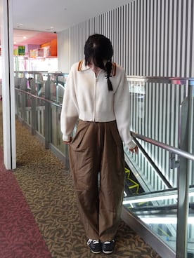 「tiptop（ティップトップ）のアイテム（ニット/セーター）」を使った、rinさん（レディース・161cm）の秋コーディネート