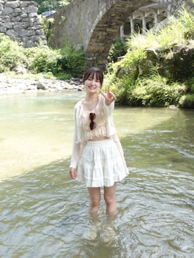 「アイテム（シャツ/ブラウス）」を使った、rinさん（レディース・161cm）の夏コーディネート