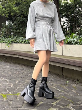 「GYDA（ジェイダ）のアイテム」を使った、Tsumuさん（レディース・151cm）の秋コーディネート