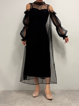 「アイテム（ドレス）」を使った、Tsumuさん（レディース・151cm）の秋コーディネート