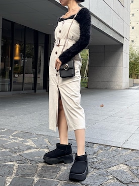 「GYDA（ジェイダ）のアイテム（ワンピース）」を使った、Tsumuさん（レディース・151cm）の秋コーディネート