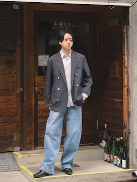 「nissen（ニッセン）のアイテム（ジャケット/アウター）」を使った、-N-さん（メンズ・175cm）の春コーディネート