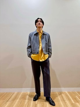 「URBANRESEARCH」｜「アイテム（スラックス）」を使った、omi0312shunさん（メンズ・183cm）の冬コーディネート