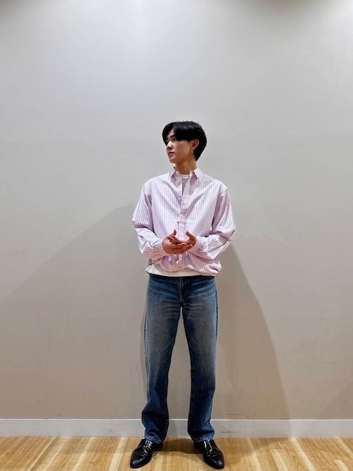 ストライプロングスリーブシャツ