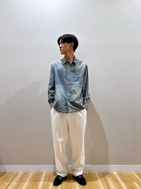 「ITEMS URBANRESEARCH（アイテムズ アーバンリサーチ）のアイテム（シャツ/ブラウス）」を使った、しゅんさん（メンズ・183cm）の秋コーディネート