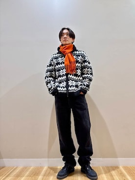 「カウチン」｜しゅんさん（メンズ・183cm）の冬コーディネート