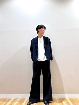 「アイテム（スラックス）」を使った、しゅんさん（メンズ・183cm）の夏コーディネート