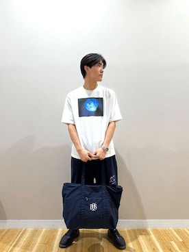 「URBAN RESEARCH Sonny Label（アーバンリサーチサニーレーベル）のアイテム（トートバッグ）」を使った、しゅんさん（メンズ・183cm）の夏コーディネート