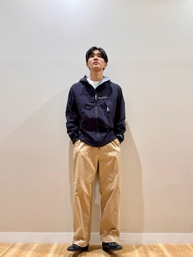 「アイテム（マウンテンパーカー）」を使った、しゅんさん（メンズ・183cm）の秋コーディネート