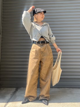 山﨑絢音さん（レディース・155cm）の春コーディネート