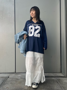 「Ungrid（アングリッド）のアイテム（ジャケット/アウター）」を使った、山﨑絢音さん（レディース・155cm）の冬コーディネート