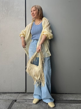 山﨑絢音さん（レディース・155cm）の春コーディネート