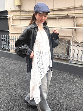 「tiptop（ティップトップ）のアイテム（ブルゾン）」を使った、シホ🌷さん（レディース・155cm）の春コーディネート