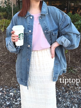 「tiptop（ティップトップ）のアイテム」を使った、シホ🌷さん（レディース・155cm）の冬コーディネート