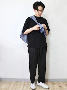 「MoonStar（ムーンスター）のMOONSTAR/810s/ムーンスター/エイトテンス KITCHE/キッチェ（スニーカー）」を使った、tom🐶さん（メンズ・167cm）の夏コーディネート