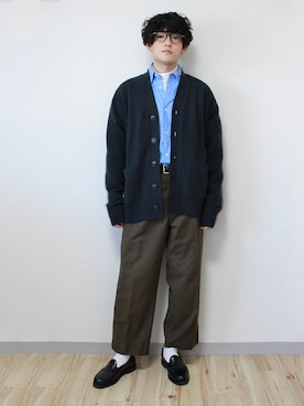 「ニットカーディガン」｜tom🐶さん（メンズ・167cm・20代）の秋コーディネート