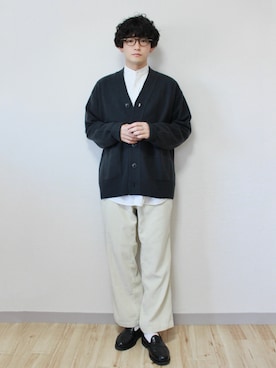 「ニットカーディガン」｜tom🐶さん（メンズ・167cm・20代）の秋コーディネート