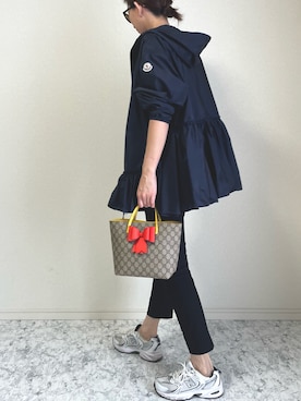 「アイテム（ナイロンジャケット）」を使った、sayakaさん（レディース・170cm）の秋コーディネート