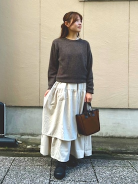 「JUNOAH（ジュノア）のアイテム（ワンピース/ドレス）」を使った、ayame🐰低身長女子コーデ♡さん（レディース・152cm）の秋コーディネート