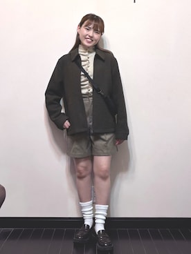 「UNIQLO（ユニクロ）のアイテム（ジャケット/アウター）」を使った、ayame🐰低身長女子コーデ♡さん（骨格ウェーブ・レディース・152cm）の冬コーディネート