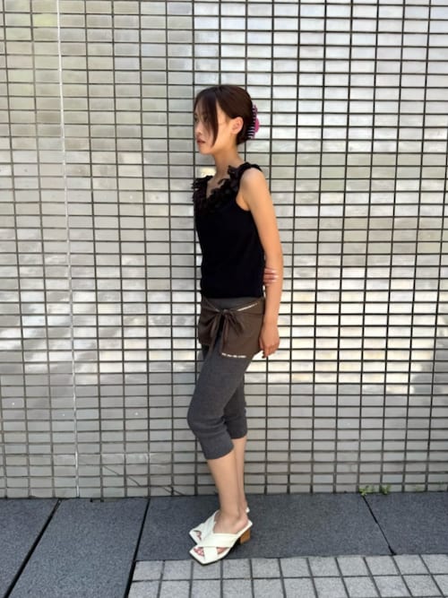 ATTISESSION リブレギンス　バイカーパンツ セール】＜ATTISESSION＞リブ レギンス（その他パンツ