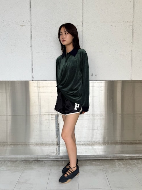 ATTISESSION＞ベロア ボーダー ポロシャツ（ポロシャツ）｜ATTISESSION