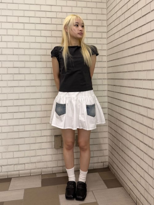 ATTISESSION＞コットン カップスリーブ Tシャツ（Tシャツ