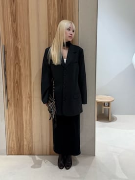 「ATTISESSION（アティセッション）のアイテム（テーラードジャケット）」を使った、yoshizumiさん（レディース・158cm）の冬コーディネート