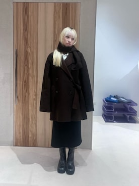 「ATTISESSION（アティセッション）のアイテム（その他アウター）」を使った、yoshizumiさん（レディース・158cm）の秋コーディネート