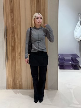 「ラップスカート」｜「アイテム（キャミソール）」を使った、yoshizumiさん（レディース・158cm）の冬コーディネート